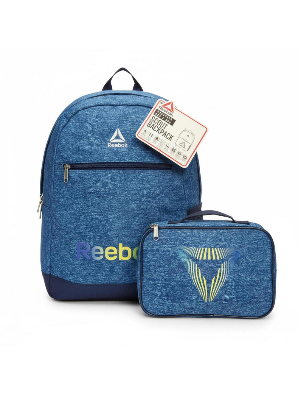 Reebok Scout Backpack & Lunch Box Set Blue Insulated NWT